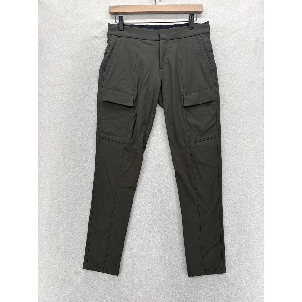 Athleta Wander Utility Pants Womens 4P Green Stretch Performance Cargo Gym Work